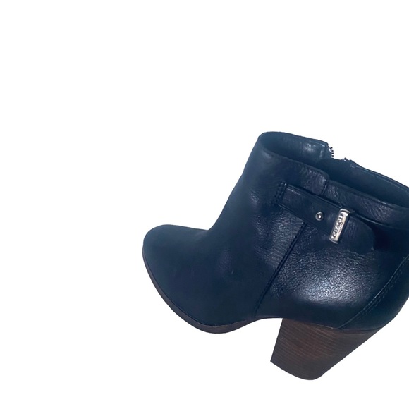 Coach black leather ankle bootie size 7.5 (SH11) - Picture 4 of 13